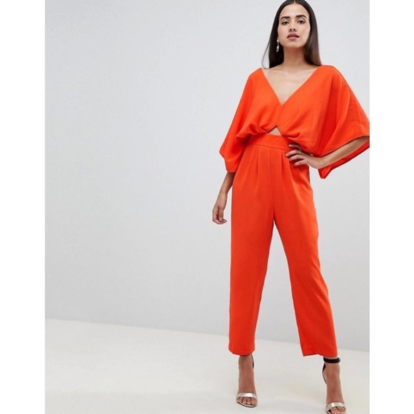 ASOS Pants - ASOS Design Kimono Sleeve Jumper Orange Size 4